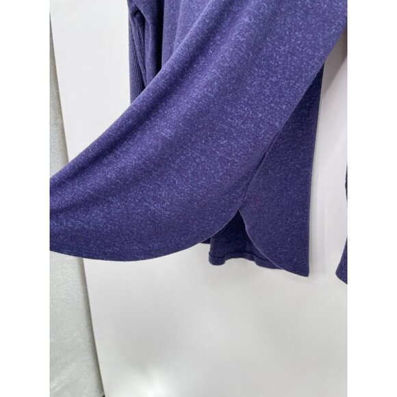 Bobeau Heathered Blue Knit Long Sleeve Pullover Sweater Size Medium, Soft - Picture 4 of 8